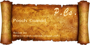 Posch Csanád névjegykártya